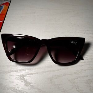 Quay Australia Black Cat-Eye Sunglasses